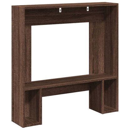 VidaXL Cadre de cheminée chêne marron 81x18x82 cm bois d'ingénierie