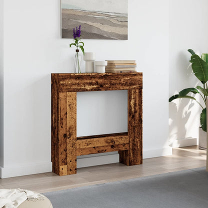VidaXL Cadre de cheminée vieux bois 81x18x82 cm bois d'ingénierie