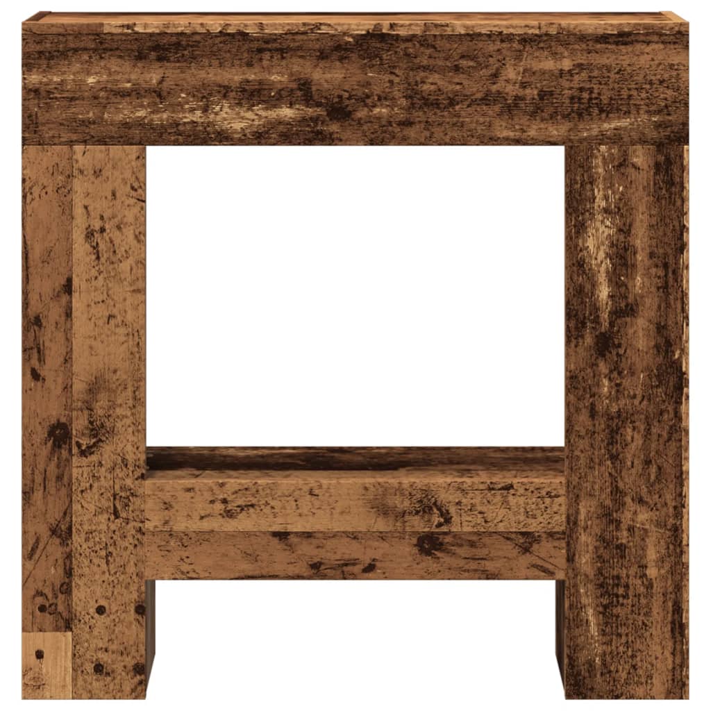 VidaXL Cadre de cheminée vieux bois 81x18x82 cm bois d'ingénierie