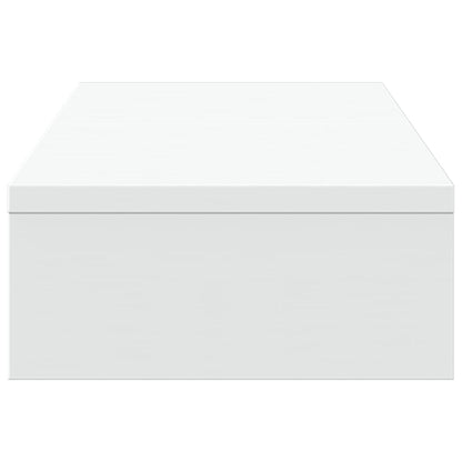 vidaXL Support de moniteur réglable blanc bois d'ingénierie