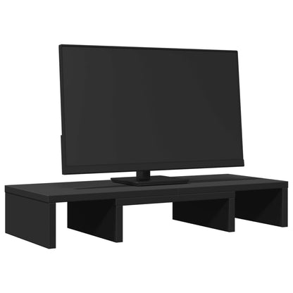 vidaXL Support de moniteur réglable noir bois d'ingénierie