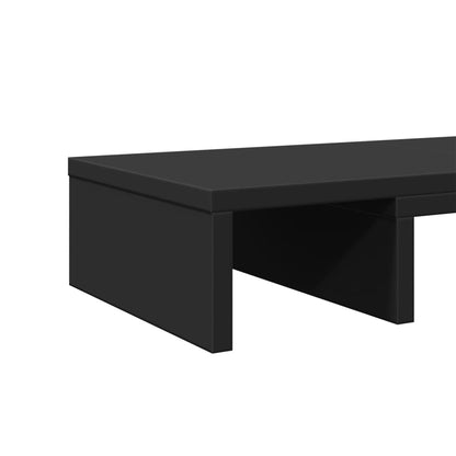vidaXL Support de moniteur réglable noir bois d'ingénierie