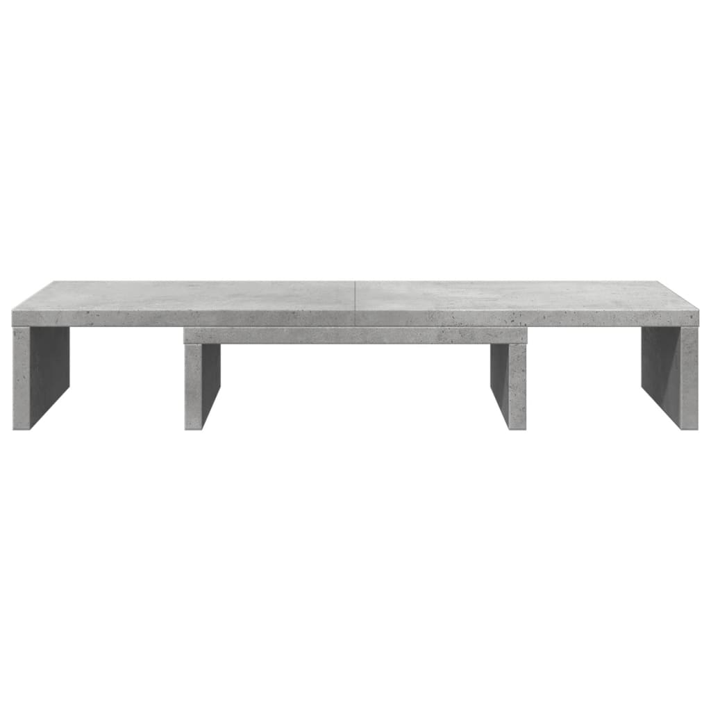 vidaXL Support de moniteur réglable gris béton bois d'ingénierie