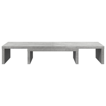 vidaXL Support de moniteur réglable gris béton bois d'ingénierie