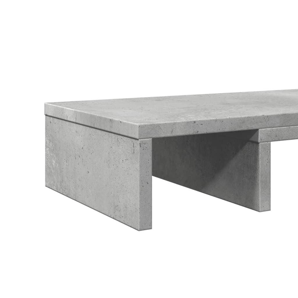 vidaXL Support de moniteur réglable gris béton bois d'ingénierie