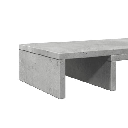 vidaXL Support de moniteur réglable gris béton bois d'ingénierie