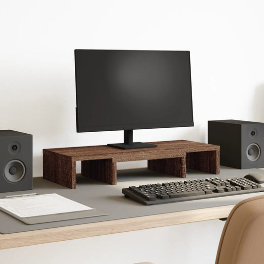 vidaXL Support de moniteur réglable chêne marron bois d'ingénierie