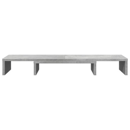 vidaXL Support de moniteur élévateur réglable gris béton