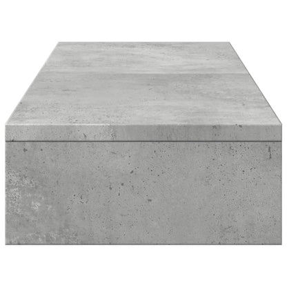 vidaXL Support de moniteur élévateur réglable gris béton