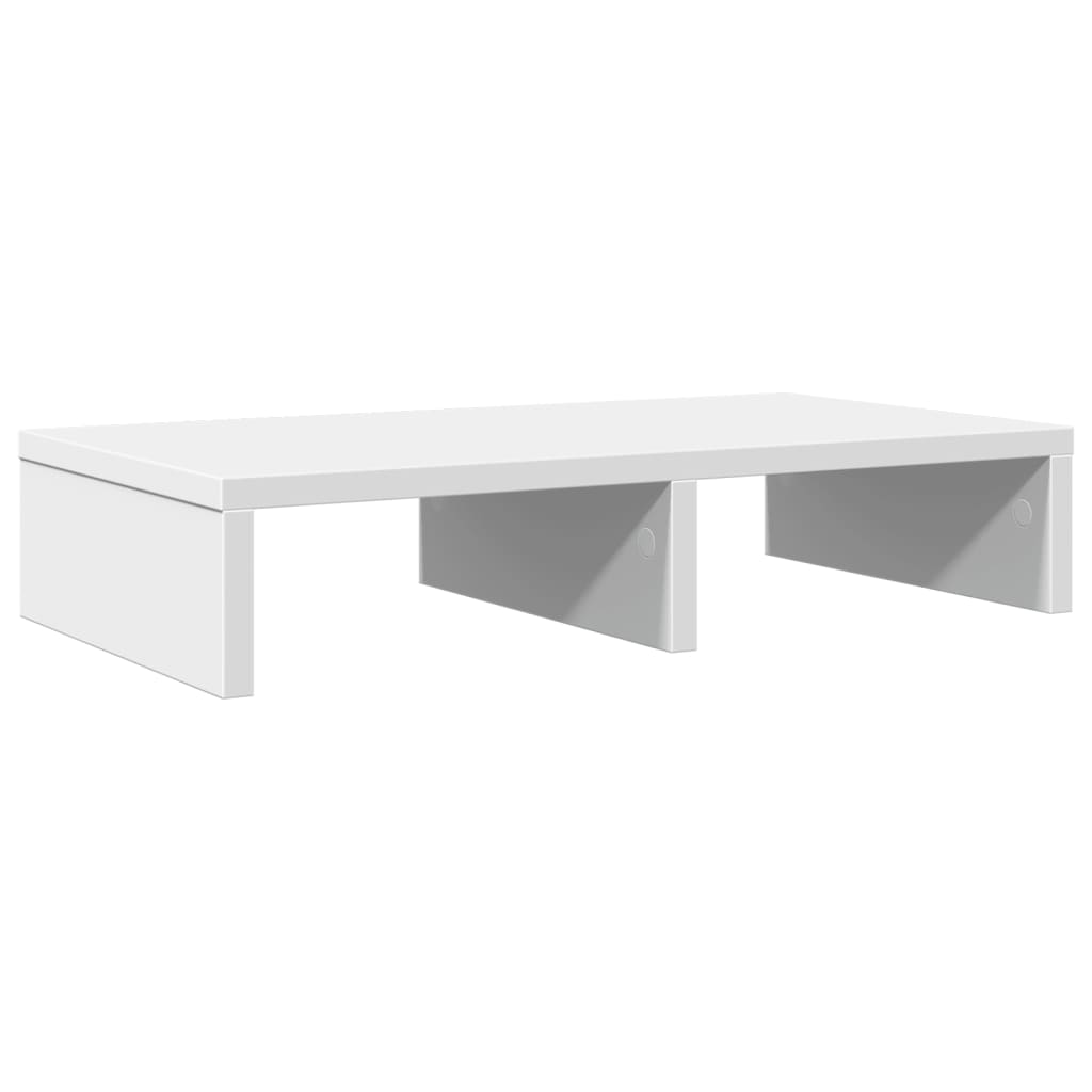 vidaXL Support de moniteur blanc 50x27x10 cm bois d'ingénierie