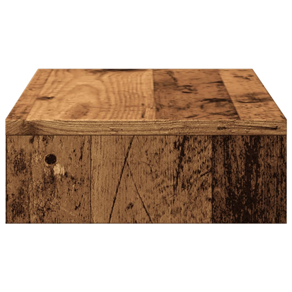 vidaXL Support de moniteur vieux bois 50x27x10 cm bois d'ingénierie