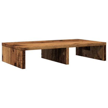 vidaXL Support de moniteur vieux bois 50x27x10 cm bois d'ingénierie