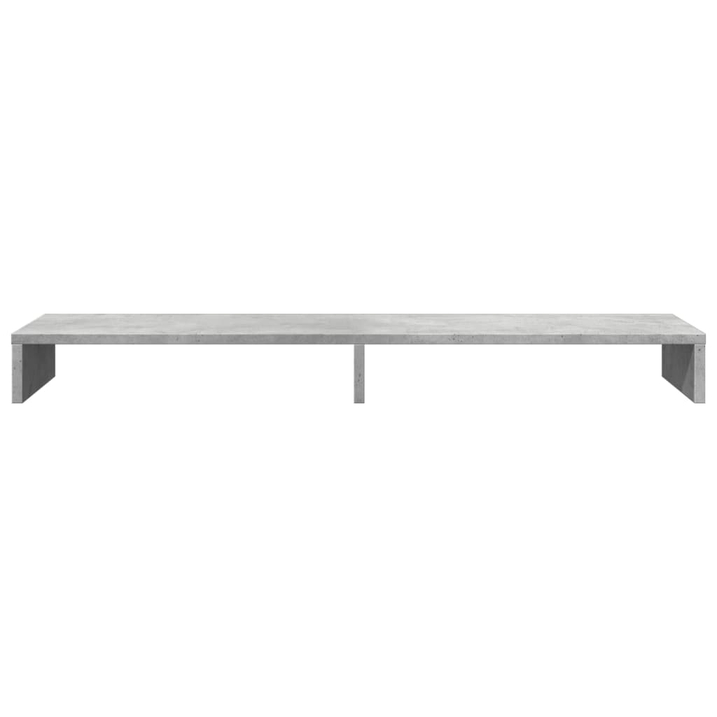 vidaXL Support de moniteur gris béton 100x27x10 cm bois d'ingénierie