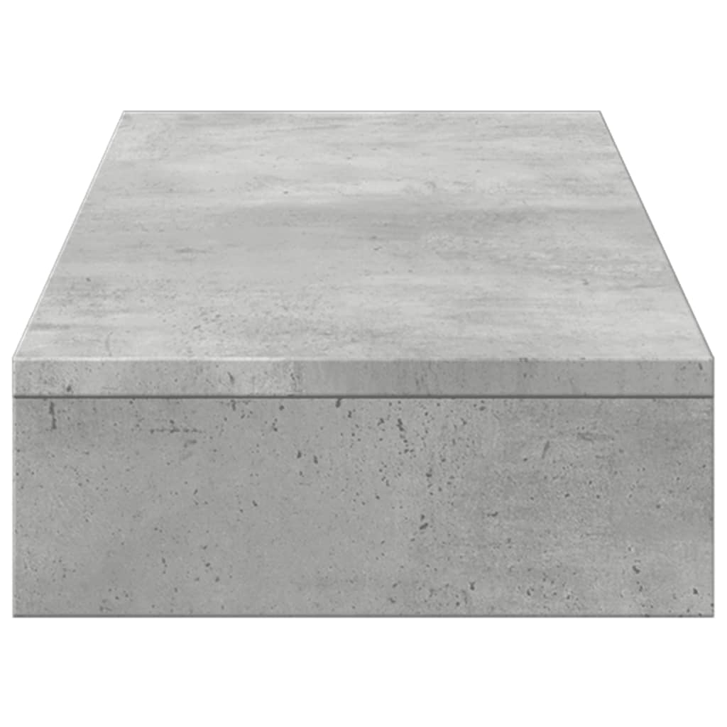 vidaXL Support de moniteur gris béton 100x27x10 cm bois d'ingénierie