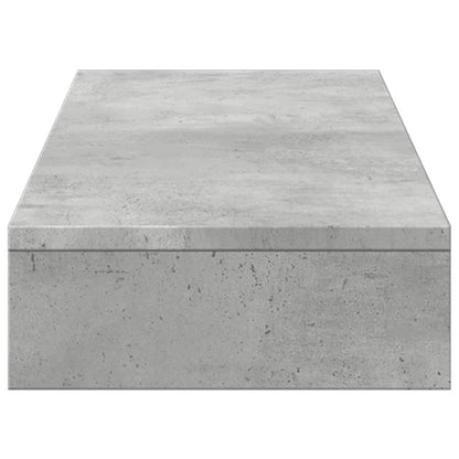 vidaXL Support de moniteur gris béton 100x27x10 cm bois d'ingénierie