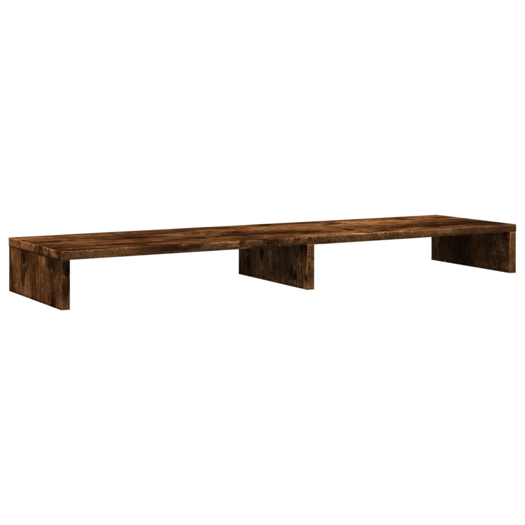 vidaXL Support de moniteur chêne fumé 100x27x10 cm bois d'ingénierie