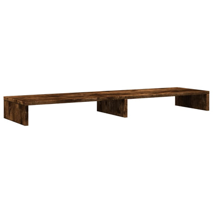 vidaXL Support de moniteur chêne fumé 100x27x10 cm bois d'ingénierie