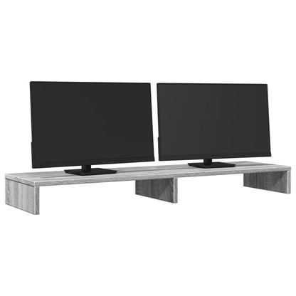 vidaXL Support de moniteur sonoma gris 100x27x10 cm bois d'ingénierie