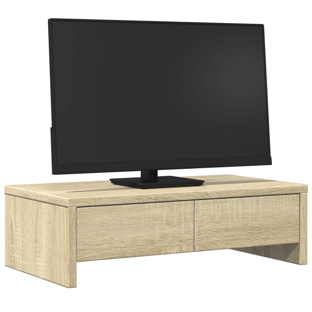 vidaXL Support de moniteur avec tiroirs chêne sonoma bois d'ingénierie
