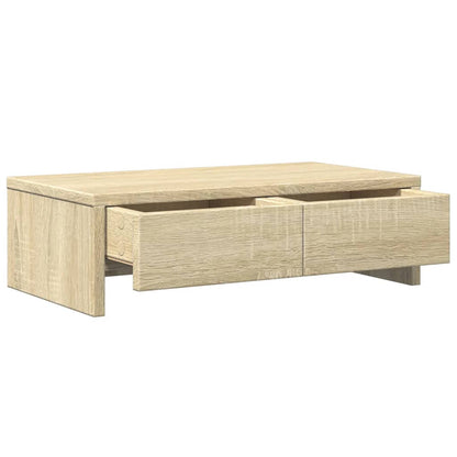 vidaXL Support de moniteur avec tiroirs chêne sonoma bois d'ingénierie