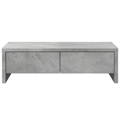 vidaXL Support de moniteur avec tiroirs gris béton bois d'ingénierie