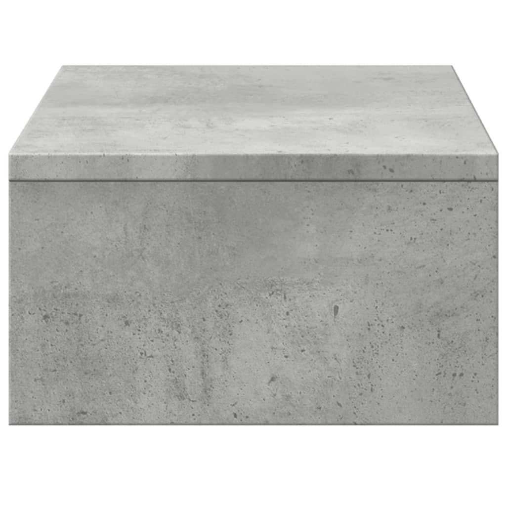 vidaXL Support de moniteur avec tiroirs gris béton bois d'ingénierie