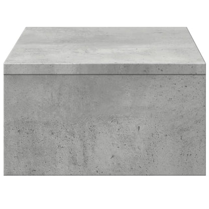 vidaXL Support de moniteur avec tiroirs gris béton bois d'ingénierie