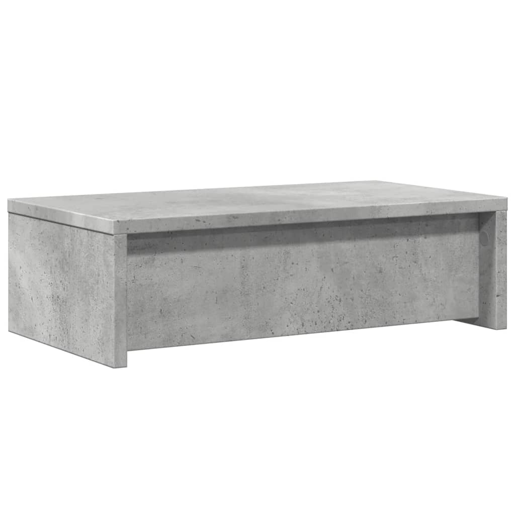 vidaXL Support de moniteur avec tiroirs gris béton bois d'ingénierie