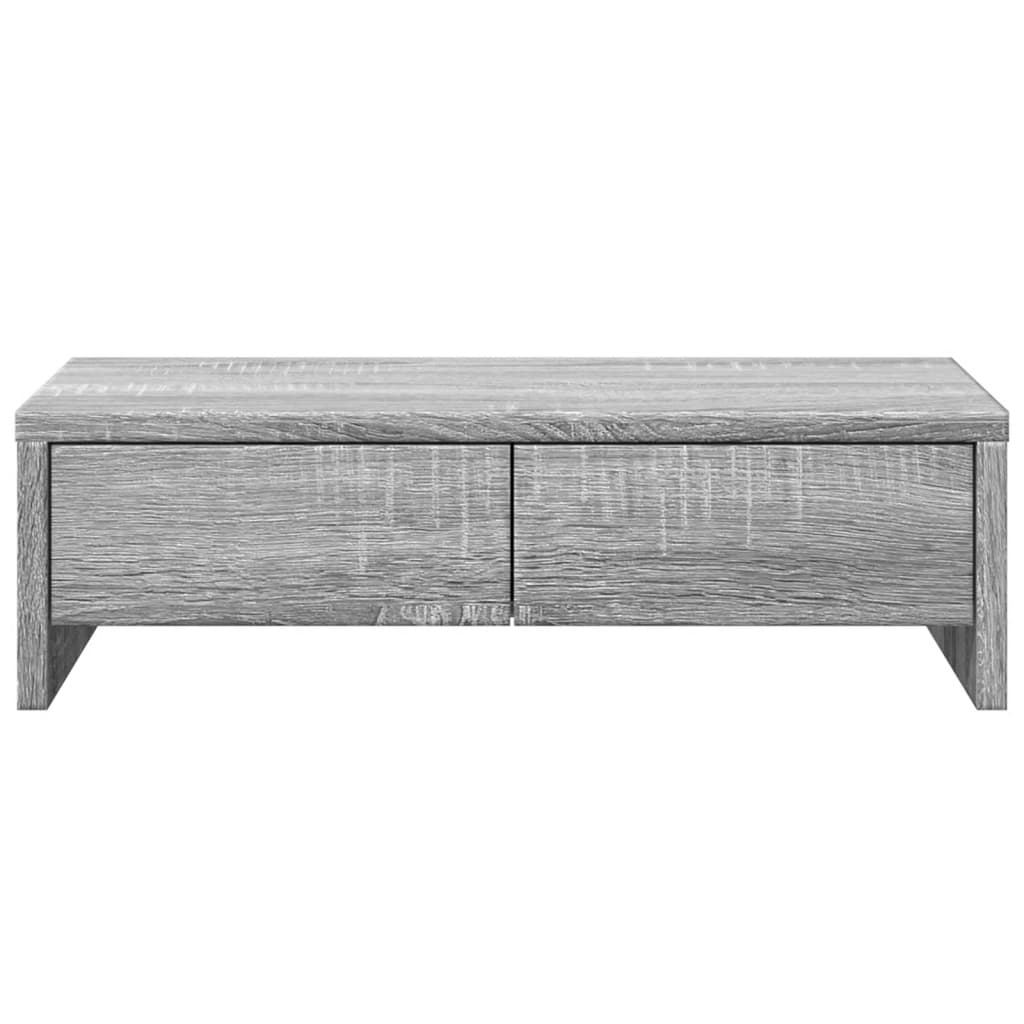 vidaXL Support de moniteur avec tiroirs sonoma gris bois d'ingénierie