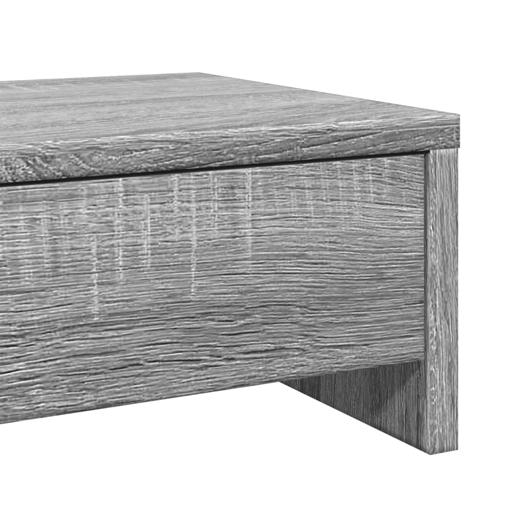 vidaXL Support de moniteur avec tiroirs sonoma gris bois d'ingénierie