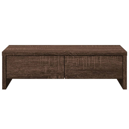 vidaXL Support de moniteur avec tiroirs chêne marron bois d'ingénierie