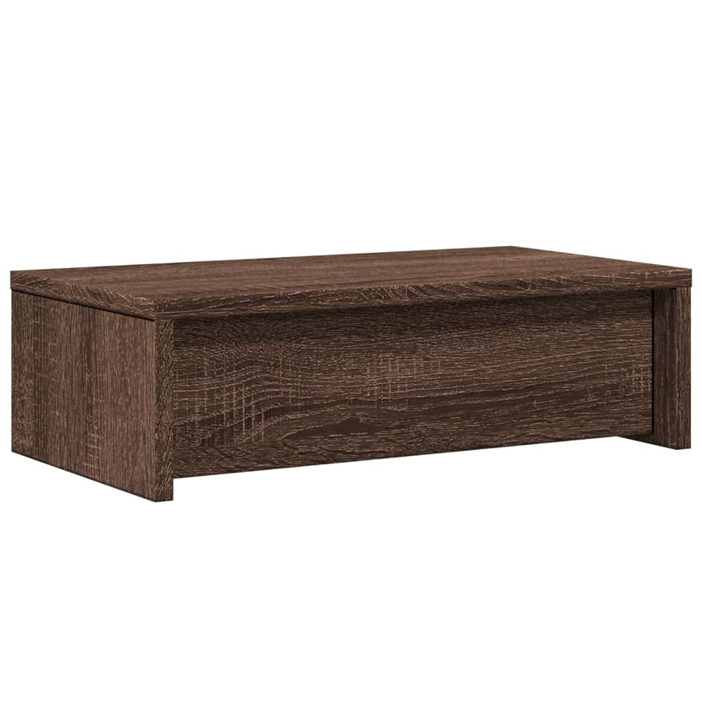 vidaXL Support de moniteur avec tiroirs chêne marron bois d'ingénierie