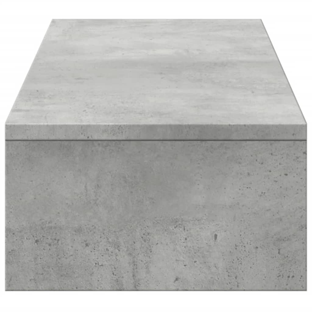 vidaXL Support de moniteur avec tiroirs gris béton bois d'ingénierie