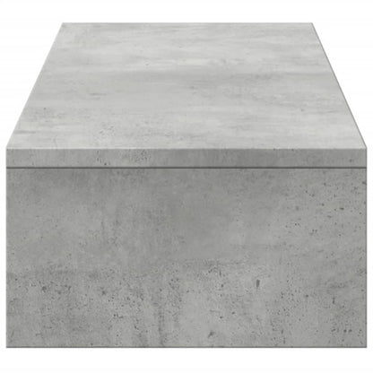 vidaXL Support de moniteur avec tiroirs gris béton bois d'ingénierie