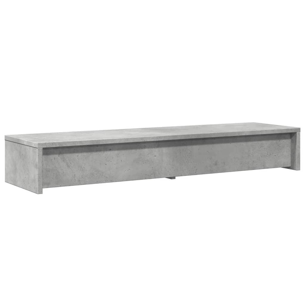 vidaXL Support de moniteur avec tiroirs gris béton bois d'ingénierie