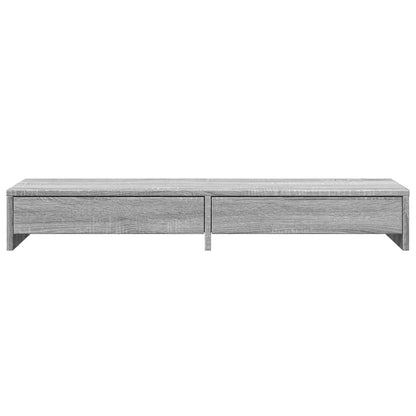 vidaXL Support de moniteur avec tiroirs sonoma gris bois d'ingénierie