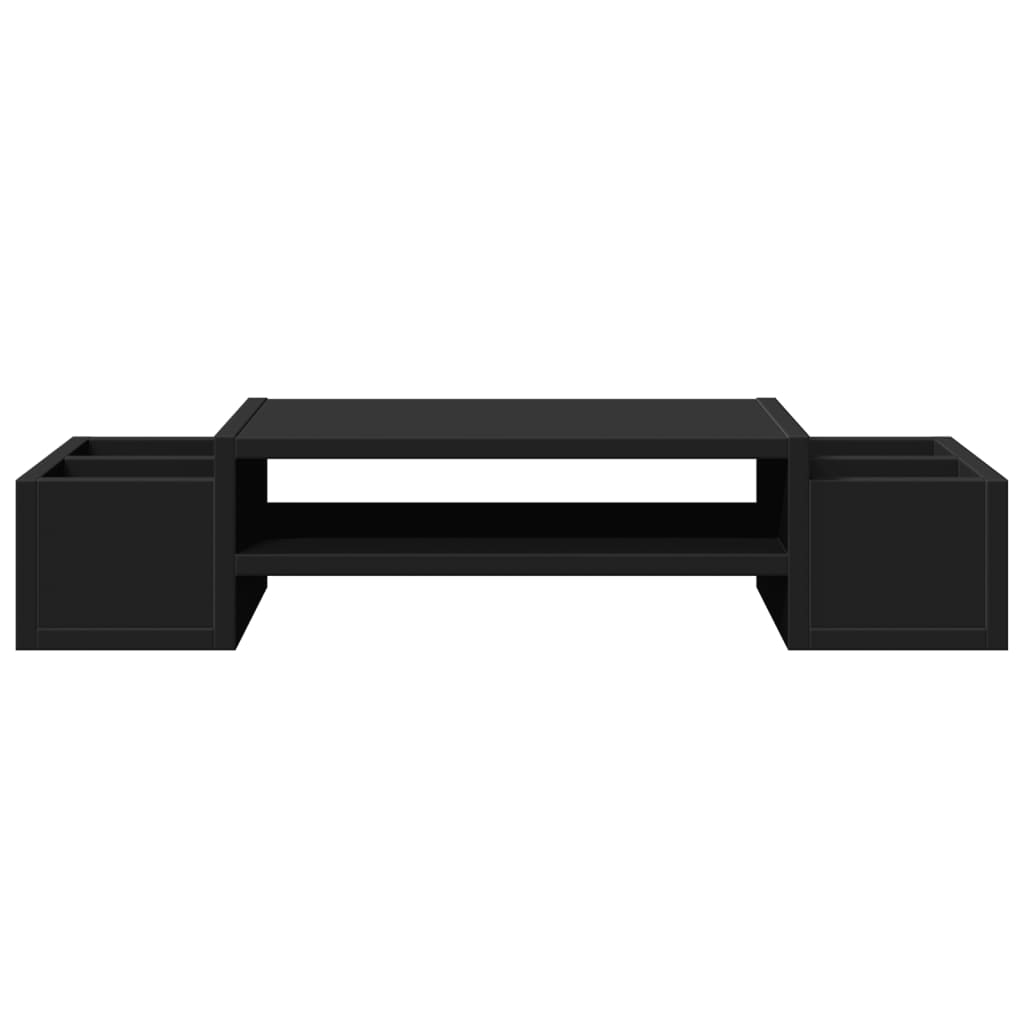 vidaXL Support de moniteur avec rangement noir bois d'ingénierie