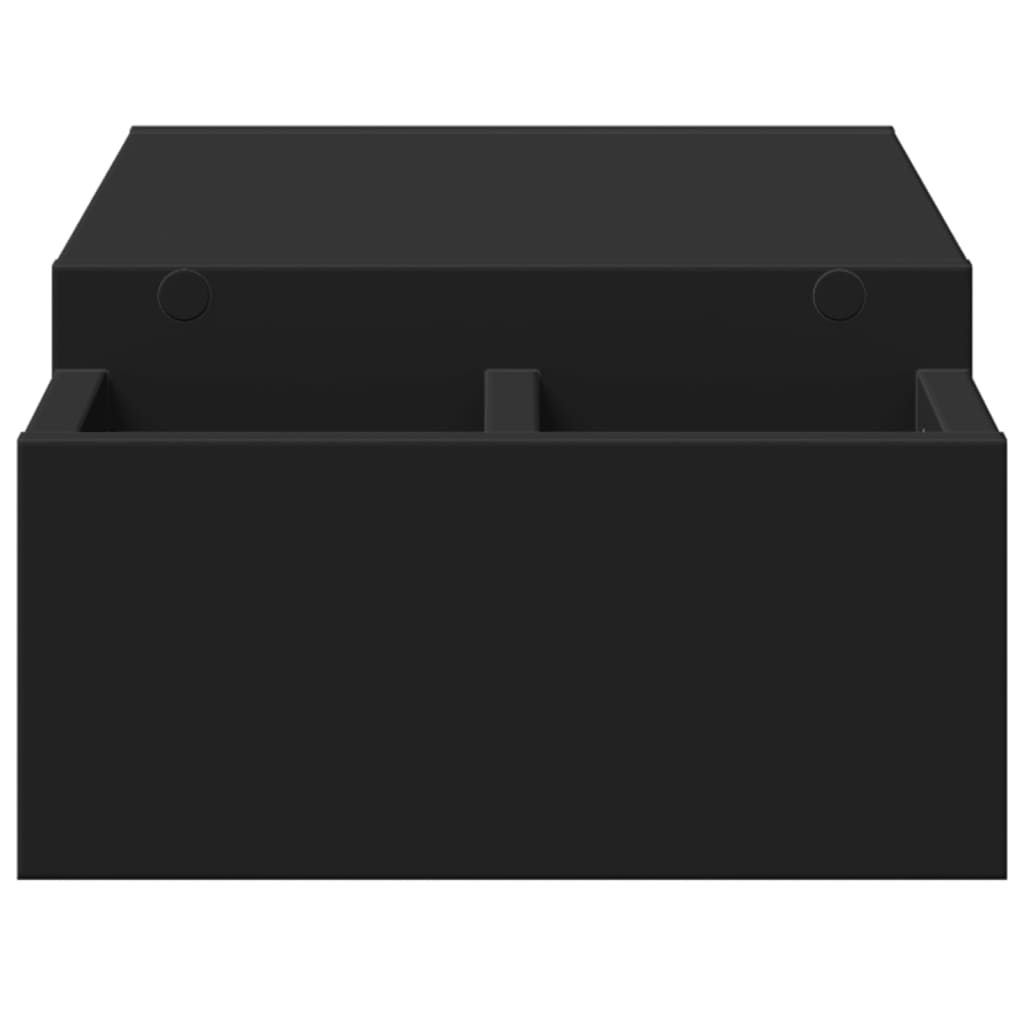 vidaXL Support de moniteur avec rangement noir bois d'ingénierie