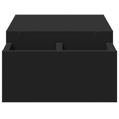 vidaXL Support de moniteur avec rangement noir bois d'ingénierie