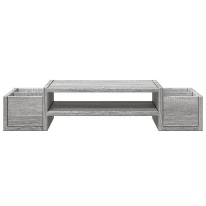 vidaXL Support de moniteur et rangement sonoma gris bois d'ingénierie