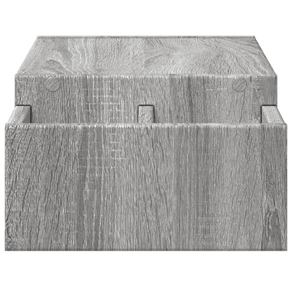 vidaXL Support de moniteur et rangement sonoma gris bois d'ingénierie