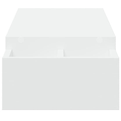 vidaXL Support de moniteur avec rangement blanc bois d'ingénierie