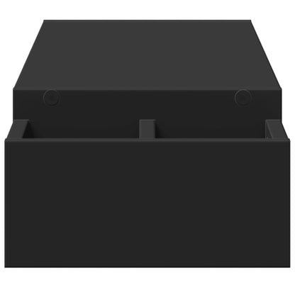 vidaXL Support de moniteur avec rangement noir bois d'ingénierie