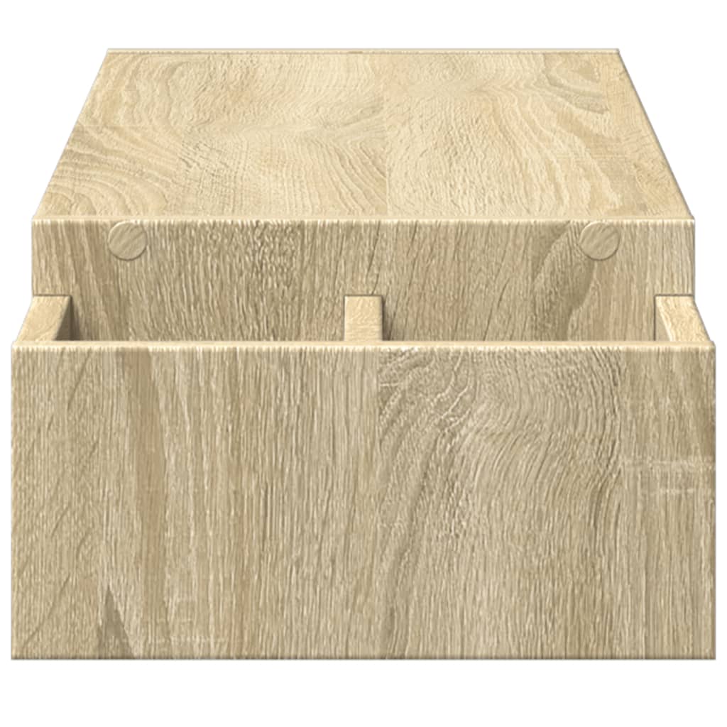 vidaXL Support de moniteur avec rangement chêne sonoma bois ingénierie