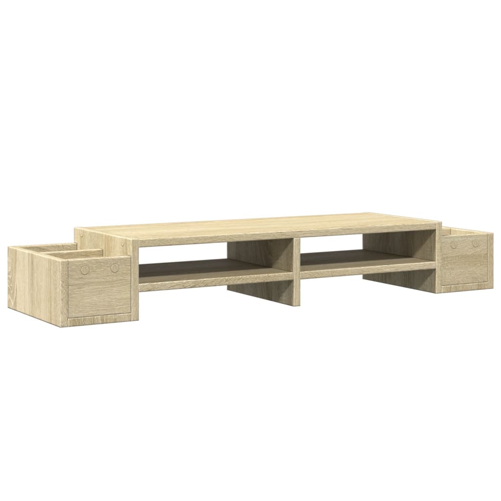 vidaXL Support de moniteur avec rangement chêne sonoma bois ingénierie