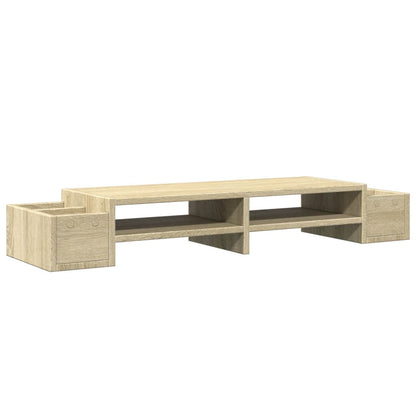 vidaXL Support de moniteur avec rangement chêne sonoma bois ingénierie