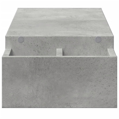 vidaXL Support de moniteur avec rangement gris béton bois d'ingénierie