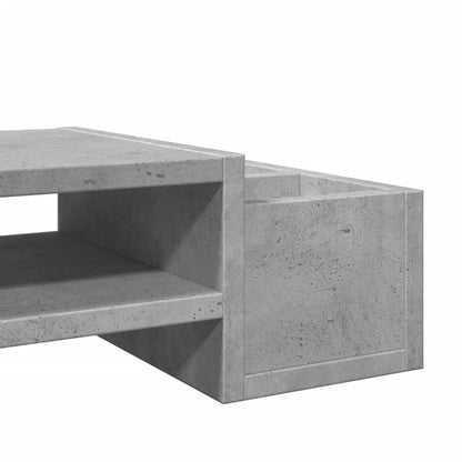 vidaXL Support de moniteur avec rangement gris béton bois d'ingénierie