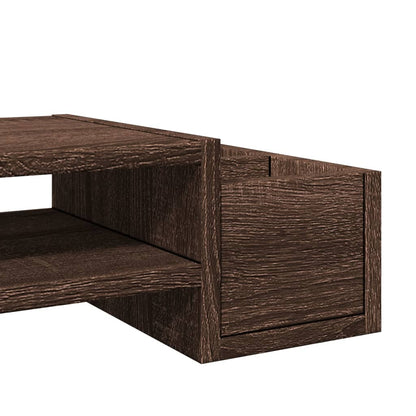 vidaXL Support de moniteur avec rangement chêne marron bois ingénierie