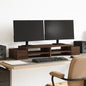 vidaXL Support de moniteur avec rangement chêne marron bois ingénierie